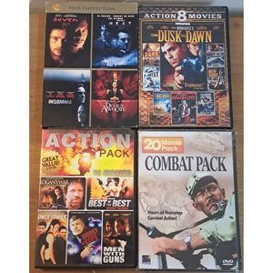 Action DVD Lot 4 Full Sets Seven Heat Devil's Advocate Combat Pack 20 Movies